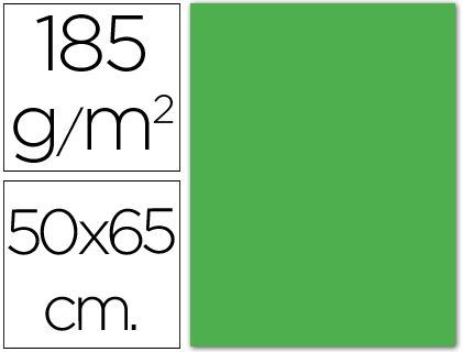 Cartulina Guarro 50x65cm. 185g/m² verde manzana